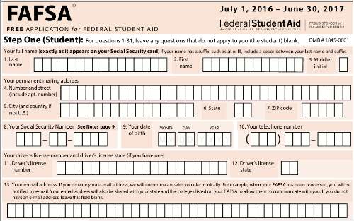 College Financial Aid Forms 19